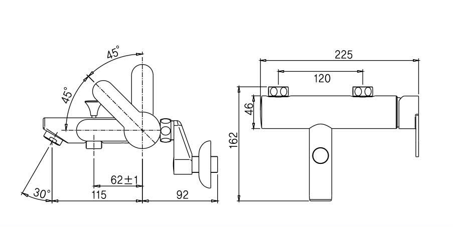 Sen tắm nóng lạnh thân ngang AM 5000
